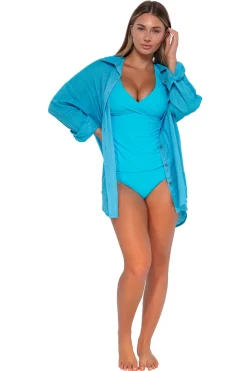 Cover-Ups<Sunsets Blue Bliss Delilah Shirt