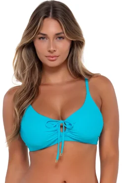 Bra-Sized|Bikini Tops<Sunsets Blue Bliss Kauai Keyhole Top