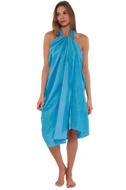 Cover-Ups<Sunsets Blue Bliss Paradise Pareo