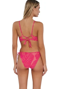 Tie Side|Low-Rise<Sunsets Blushing Palms Sandbar Rib Everlee Tie Side Bottom