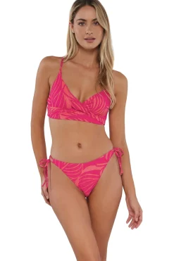 Tie Side|Low-Rise<Sunsets Blushing Palms Sandbar Rib Everlee Tie Side Bottom