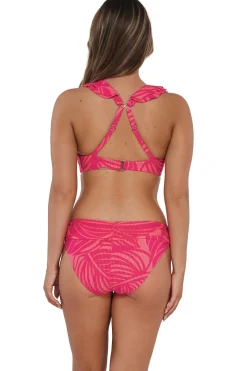 Plus Size|Bikini Bottoms<Sunsets Blushing Palms Sandbar Rib Unforgettable Bottom