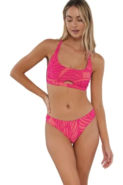 Wire-Free|Bikini Tops<Sunsets Blushing Palms Sandbar Rib Brandi Bralette Top