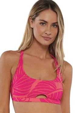 Wire-Free|Bikini Tops<Sunsets Blushing Palms Sandbar Rib Brandi Bralette Top