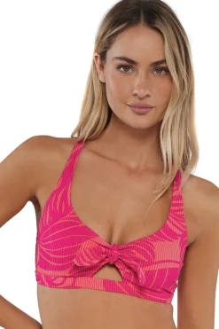 Wire-Free|Bikini Tops<Sunsets Blushing Palms Sandbar Rib Brandi Bralette Top
