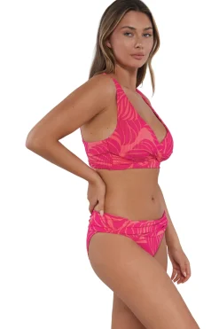 Plus Size|Underwire<Sunsets Blushing Palms Sandbar Rib Elsie Top