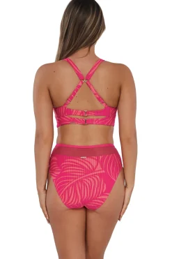 Plus Size|Underwire<Sunsets Blushing Palms Sandbar Rib Danica Top