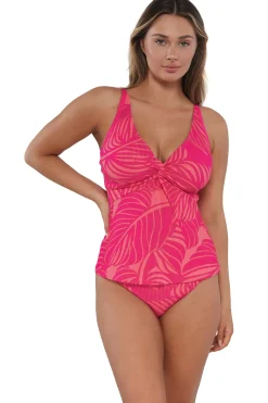 Underwire|Tankinis<Sunsets Blushing Palms Sandbar Rib Forever Tankini Top