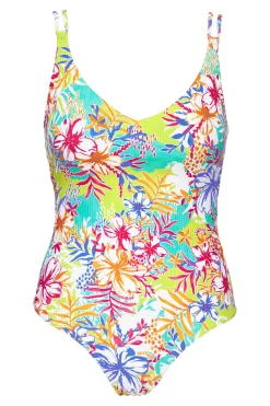 Classic<Sunsets Botanical Bliss Sandbar Rib Veronica One Piece