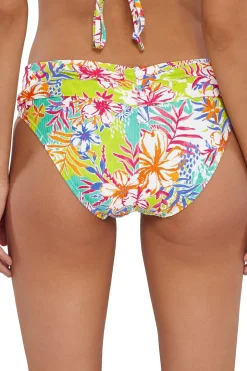 Plus Size|Bikini Bottoms<Sunsets Botanical Bliss Sandbar Rib Unforgettable Bottom