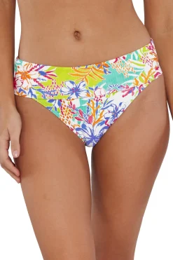Plus Size|High-Waist<Sunsets Botanical Bliss Sandbar Rib Hannah High Waist Bottom
