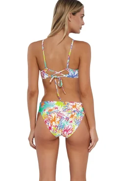 Plus Size|High-Waist<Sunsets Botanical Bliss Sandbar Rib Hannah High Waist Bottom
