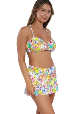 Plus Size<Sunsets Botanical Bliss Sandbar Rib Sporty Swim Skirt