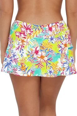 Plus Size<Sunsets Botanical Bliss Sandbar Rib Sporty Swim Skirt