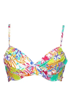 Plus Size|Underwire<Sunsets Botanical Bliss Sandbar Rib Crossroads Underwire Top