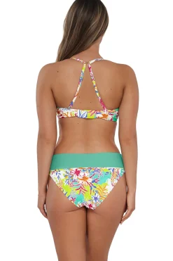 Plus Size|Underwire<Sunsets Botanical Bliss Sandbar Rib Crossroads Underwire Top