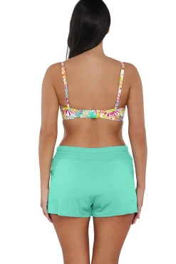 Plus Size|Underwire<Sunsets Botanical Bliss Sandbar Rib Crossroads Underwire Top