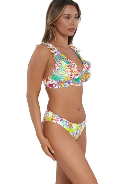 Plus Size|Wire-Free<Sunsets Botanical Bliss Sandbar Rib Willa Wireless Top