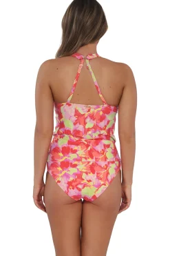 Plus Size|Underwire<Sunsets Butterfly Beach Elsie Tankini Top