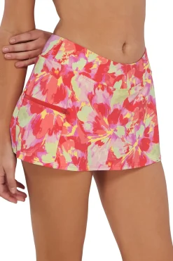 Plus Size<Sunsets Butterfly Beach Sporty Swim Skirt