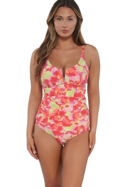 Plus Size|Underwire<Sunsets Butterfly Beach Zuri V-Wire Tankini Top