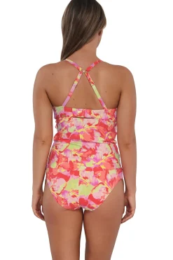 Plus Size|Underwire<Sunsets Butterfly Beach Zuri V-Wire Tankini Top