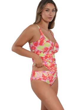 Plus Size|Underwire<Sunsets Butterfly Beach Zuri V-Wire Tankini Top