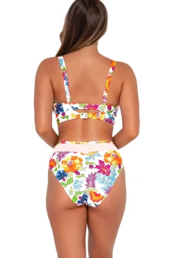 Plus Size|Bikini Bottoms<Sunsets Camilla Flora Annie High Waist Bottom