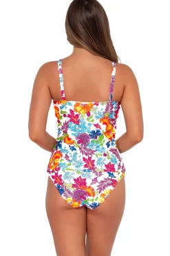 Plus Size|Underwire<Sunsets Camilla Flora Taylor Tankini Top