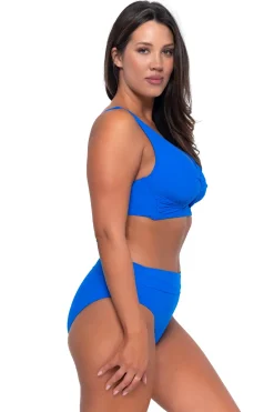 Plus Size|Underwire<Sunsets Electric Blue Elsie Top