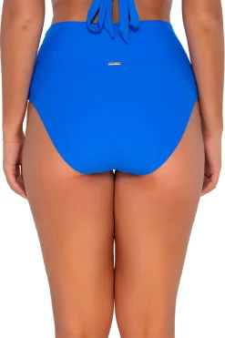 High-Waist<Sunsets Electric Blue Hannah High Waist Bottom