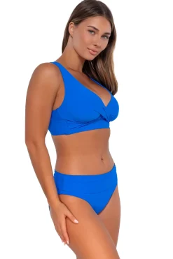 High-Waist<Sunsets Electric Blue Hannah High Waist Bottom