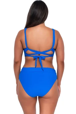 High-Waist<Sunsets Electric Blue Hannah High Waist Bottom