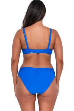 Plus Size|Bra-Sized<Sunsets Electric Blue Kauai Keyhole Top