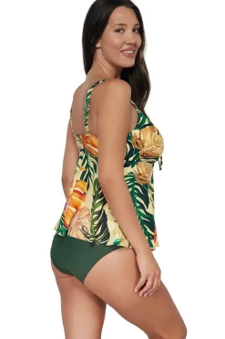 Plus Size|Underwire<Sunsets Escape Amber Oasis Marin Tankini Top