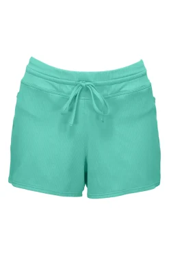 Plus Size<Sunsets Escape Aqua Mist Sandbar Rib Laguna Swim Short