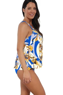 Plus Size|Wire-Free<Sunsets Escape Bali Bungalow Sadie Tankini Top