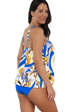 Plus Size|Wire-Free<Sunsets Escape Bali Bungalow Sadie Tankini Top