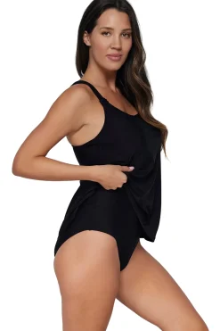 Tankinis<Sunsets Escape Black Jenna Tankini Top