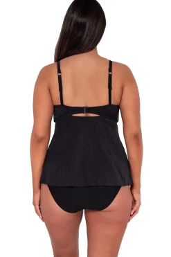 Wire-Free|Tankinis<Sunsets Escape Black Seagrass Texture Tori Tankini Top
