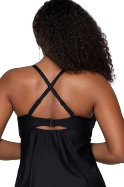 Plus Size|Tankinis<Sunsets Escape Black Tori Tankini