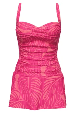 Swim Dress<Sunsets Escape Blushing Palms Sandbar Rib Sienna Swim Dress