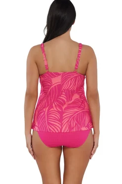 Tankinis<Sunsets Escape Blushing Palms Sandbar Rib Jenna Tankini Top