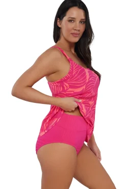 Tankinis<Sunsets Escape Blushing Palms Sandbar Rib Jenna Tankini Top
