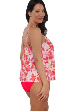 Plus Size|Wire-Free<Sunsets Escape Butterfly Beach Sadie Tankini Top