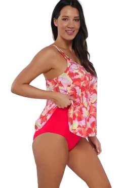 Plus Size|Wire-Free<Sunsets Escape Butterfly Beach Sadie Tankini Top