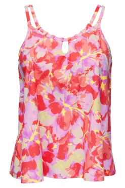 Plus Size|Wire-Free<Sunsets Escape Butterfly Beach Sadie Tankini Top