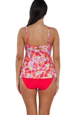 Plus Size|Wire-Free<Sunsets Escape Butterfly Beach Tori Tankini Top