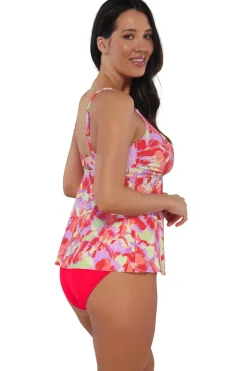 Plus Size|Wire-Free<Sunsets Escape Butterfly Beach Tori Tankini Top