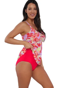 Plus Size|Wire-Free<Sunsets Escape Butterfly Beach Tori Tankini Top
